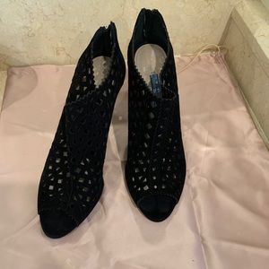 Prada Peep Toe Black Heels